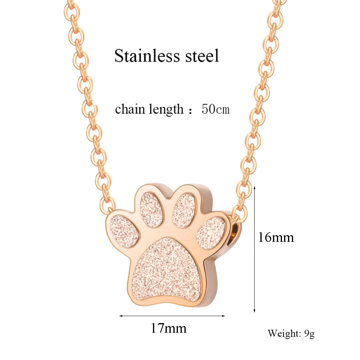 Stainless Steel Pet Paw Print Urn Ashes Cremation Keepsake Necklace for Pet Ashes Memorial Jewelry Gifts for Man Women