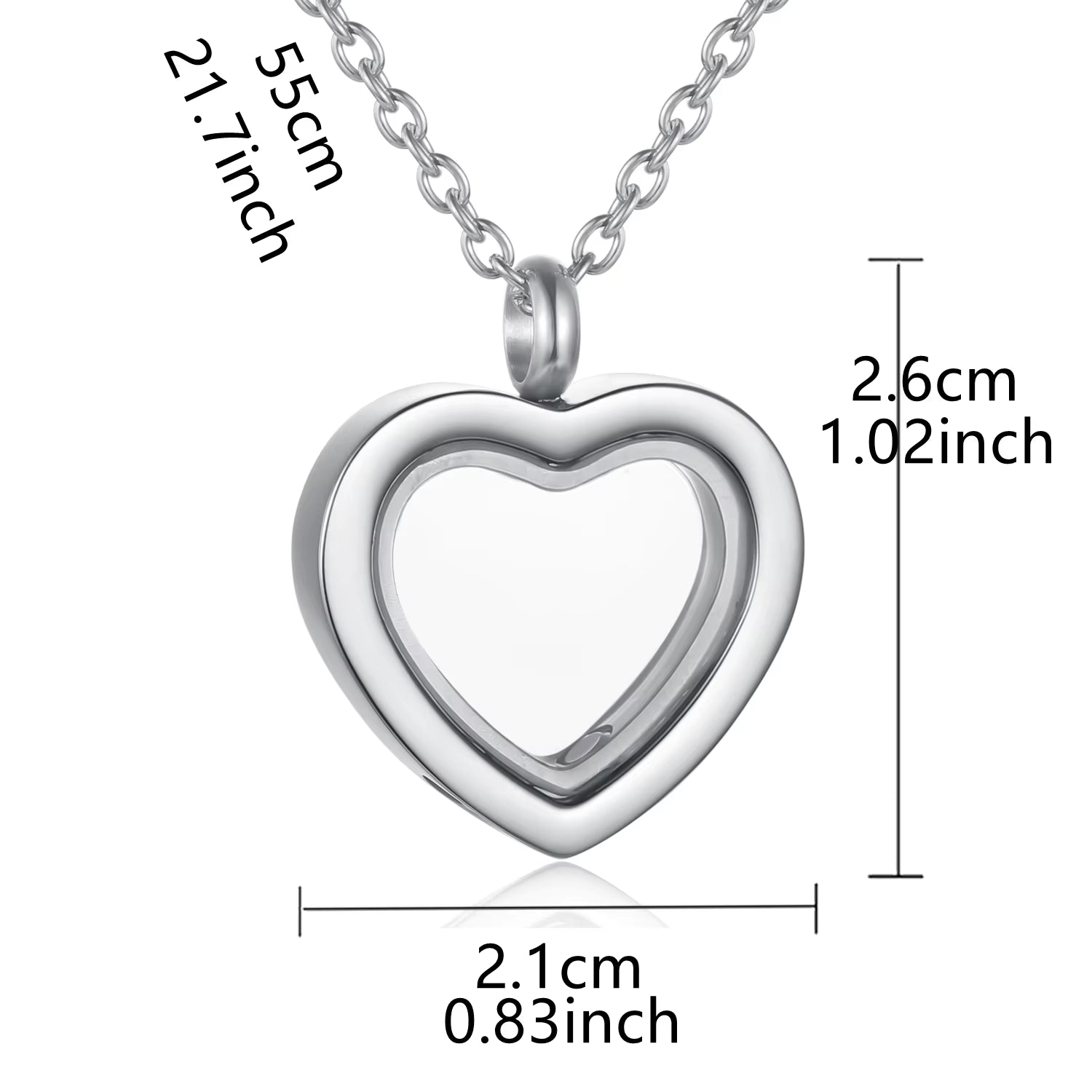 Cremation Jewelry for Ashes for Human Keepsake Stainless Steel Memorial Pendant Cremation Urn Necklace for Human Ashes