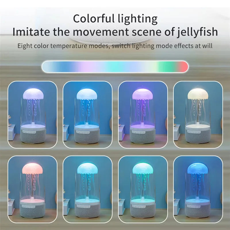 K19 Creative Portable Colorful Jellyfish Lamp Bluetooth Speaker Hifi Stereo 3D Surround Subwoofer Home Theater Sound System