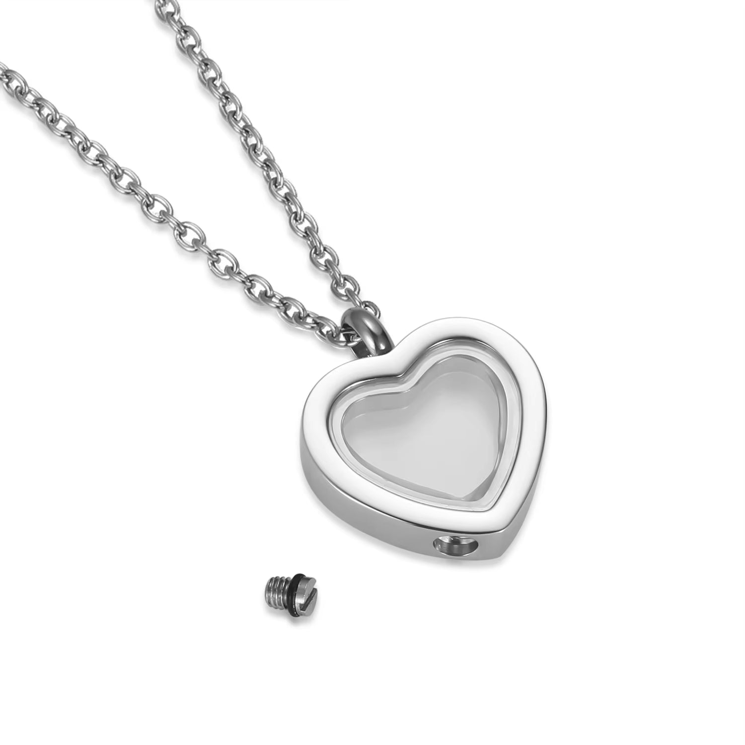 Cremation Jewelry for Ashes for Human Keepsake Stainless Steel Memorial Pendant Cremation Urn Necklace for Human Ashes