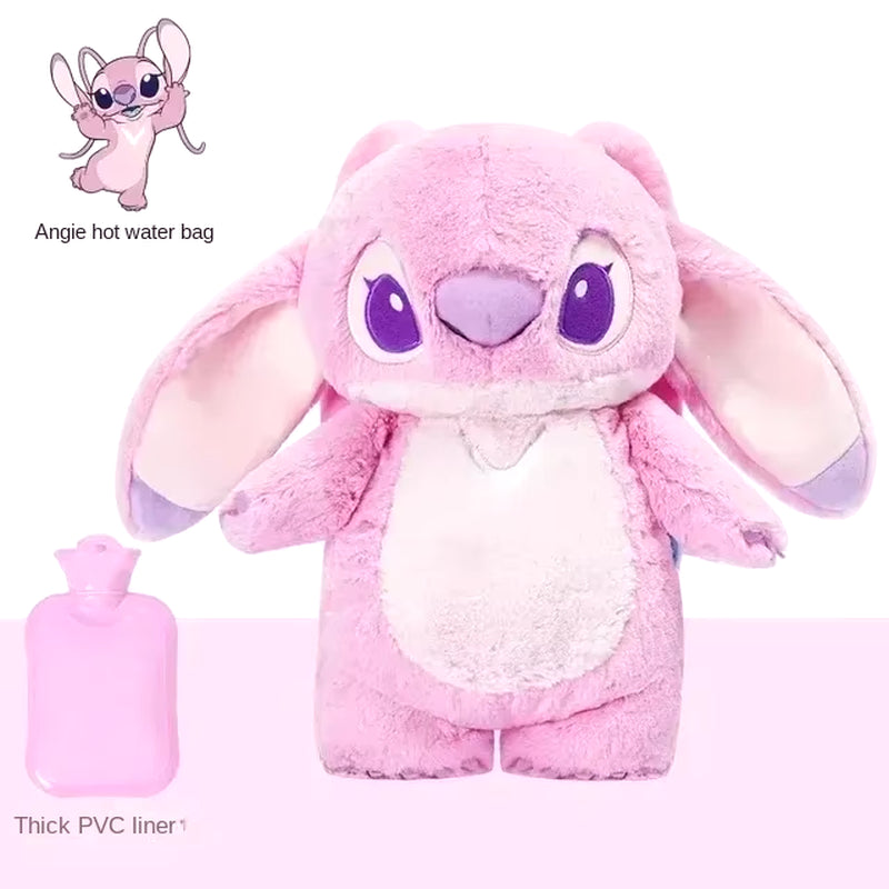 Aoger Disney Stitch Anime Winter Extra Large Plush Hot Water Bottle Women'S Home Water Filling Hand Warmer Holiday Gift Girl